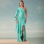 VESTIDO LONGO UM OMBRO SÓ MANGA AMPLA JERSEY - 50% OFF - Image 5