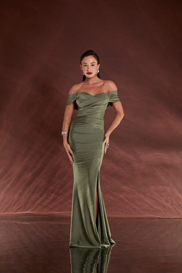VESTIDO LONGO OMBRO A OMBRO PREGAS - 40% OFF - Imagem 8