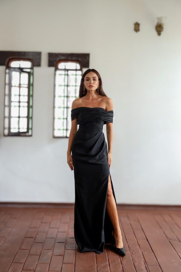 VESTIDO LONGO OMBRO A OMBRO CREPE ESTRUTURADO - 40% OFF - Imagem 8