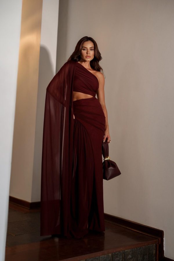 VESTIDO LONGO OMBRO SÓ ECHARPE MICROTULE - 40% OFF - Imagem 10