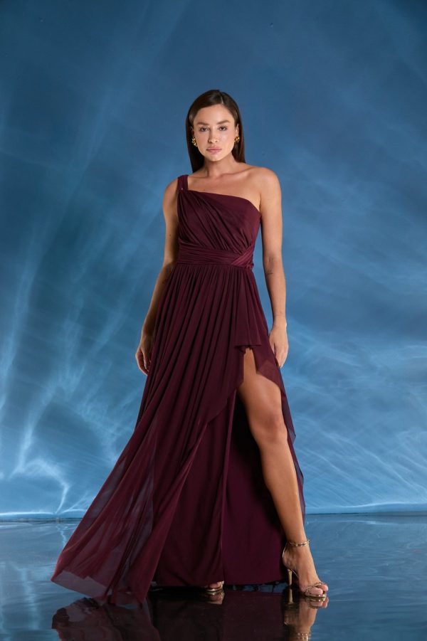 VESTIDO LONGO MICROTULE OMBRO SÓ E FENDA - 40% OFF - Imagem 10