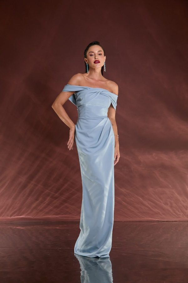 VESTIDO LONGO OMBRO A OMBRO CREPE ESTRUTURADO - 40% OFF - Imagem 4
