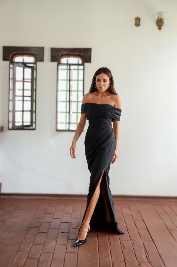 VESTIDO LONGO OMBRO A OMBRO CREPE ESTRUTURADO - 40% OFF - Imagem 7