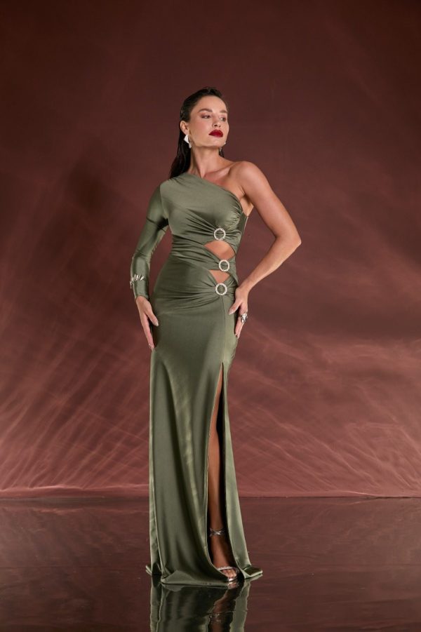 VESTIDO LONGO TRIO FIVELAS VAZADO JERSEY - 40% OFF - Imagem 6