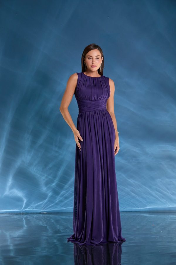 VESTIDO LONGO DECOTE COSTAS CRUZADO FRENTE MICROTULE - 40% OFF - Imagem 7
