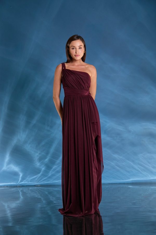 VESTIDO LONGO MICROTULE OMBRO SÓ E FENDA - 40% OFF - Imagem 8