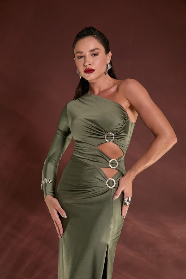 VESTIDO LONGO TRIO FIVELAS VAZADO JERSEY - 40% OFF - Imagem 7