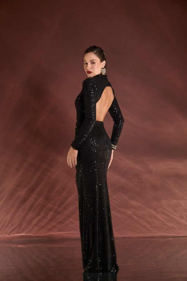 VESTIDO LONGO PAETÊ DECOTE COSTAS E FAIXA REMOVIVEL  - 40% OFF - Imagem 9