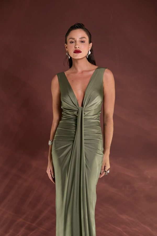VESTIDO LONGO DECOTE PROFUNDO JERSEY - 40% OFF - Imagem 8