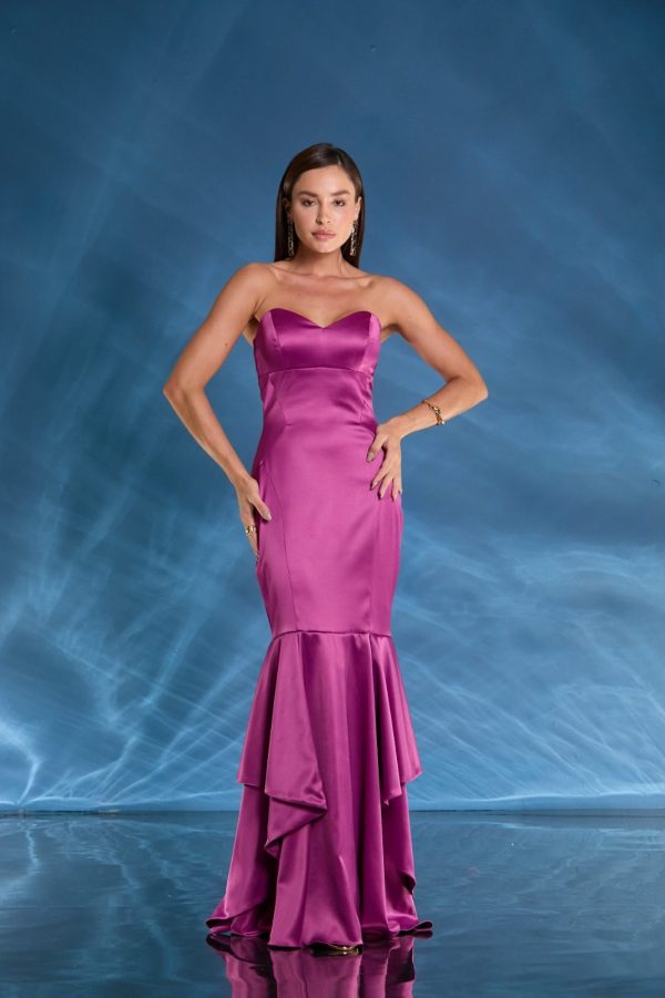 VESTIDO LONGO TQC SEREIA CETIM ESTRUTURADO - 40% OFF - Imagem 4