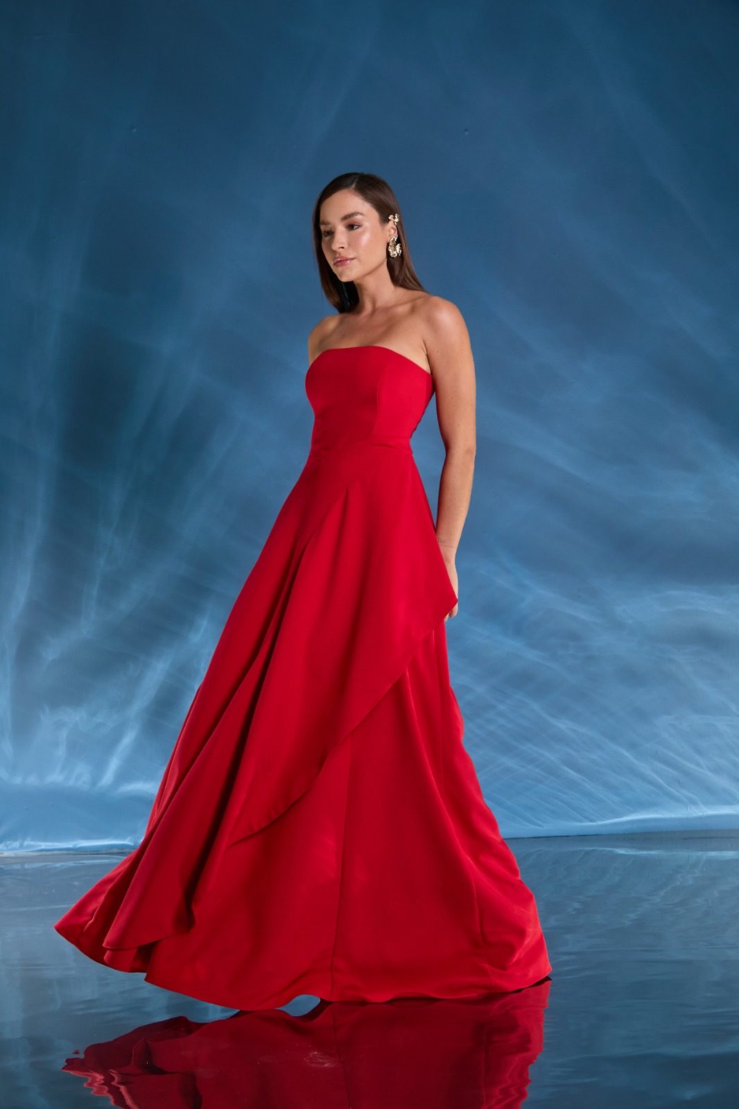 VESTIDO LONGO TQC PRINCESA JABOUR CREPE PREMIUM - 40% OFF