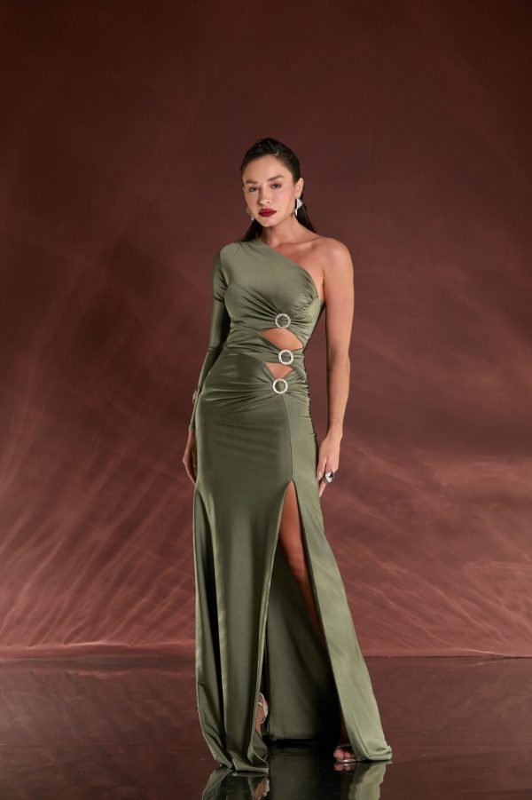 VESTIDO LONGO TRIO FIVELAS VAZADO JERSEY - 40% OFF - Imagem 5