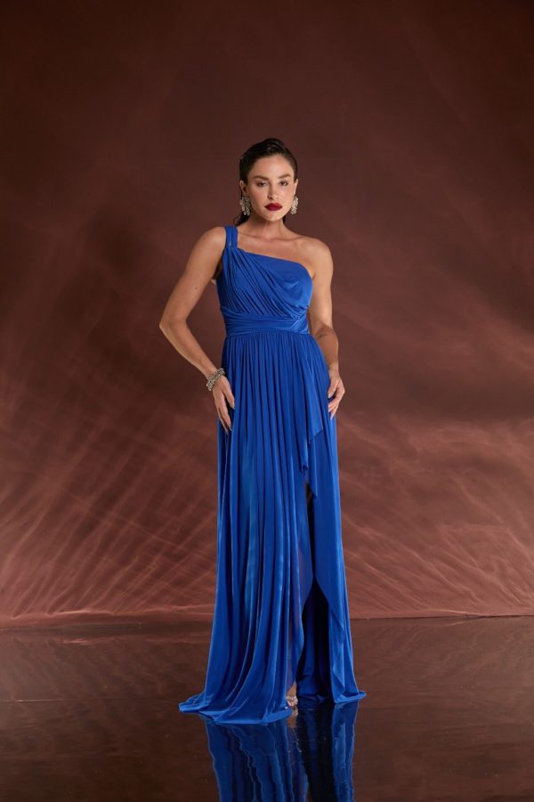 VESTIDO LONGO MICROTULE OMBRO SÓ E FENDA - 40% OFF - Imagem 11