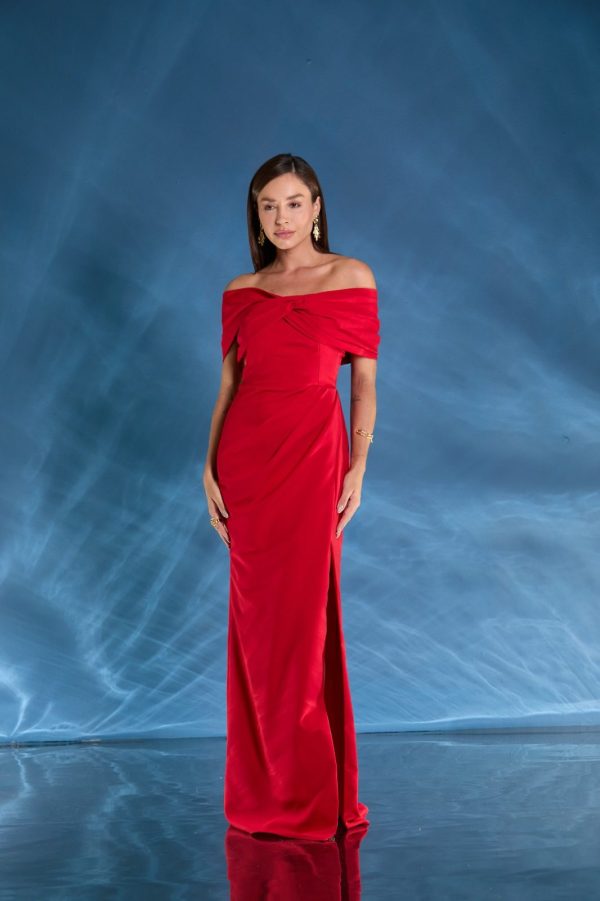VESTIDO LONGO OMBRO A OMBRO CREPE ESTRUTURADO - 40% OFF - Imagem 3