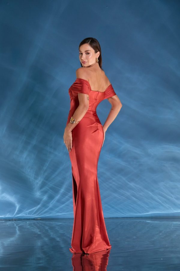 VESTIDO LONGO OMBRO A OMBRO PREGAS - 40% OFF - Imagem 3
