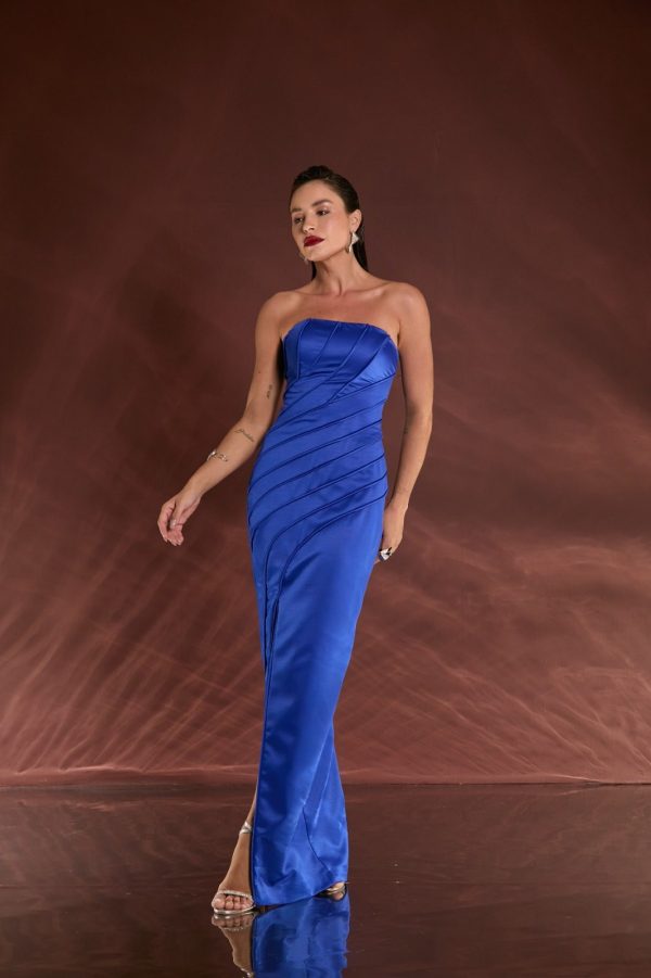 VESTIDO LONGO TQC RECORTES VIÉS CETIM PREMIUM - 40% OFF - Imagem 6
