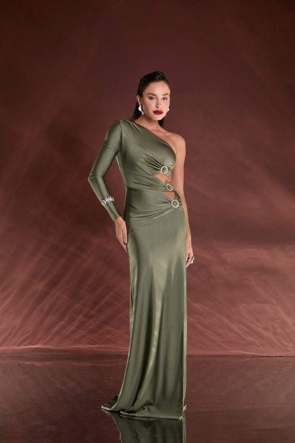 VESTIDO LONGO TRIO FIVELAS VAZADO JERSEY - 40% OFF - Imagem 4